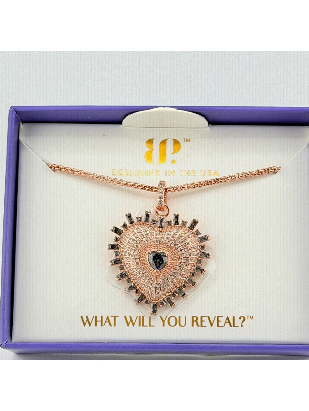 Bomb Party June 2026  Heart “The Gwen Necklace” Alexandrite On Rose Gold